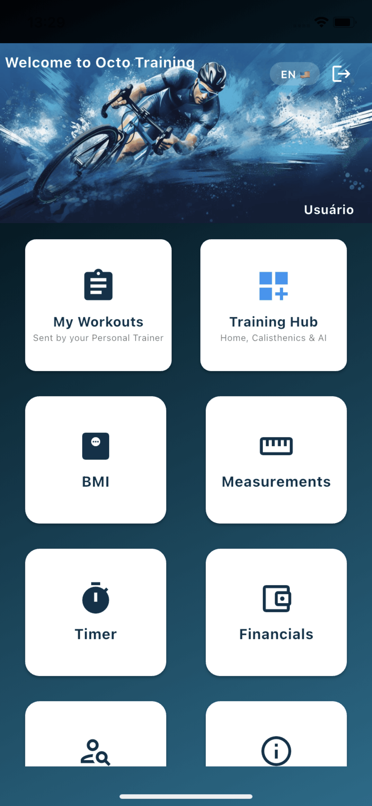 OCTO Training — aplicativo