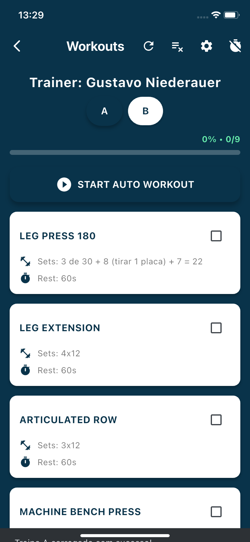 OCTO Training — treino